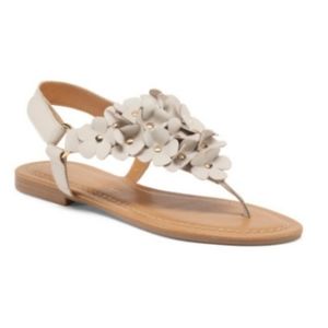 Christian Giusfredi Made in Italy Leather Sandals Size 40/9US Floral det…